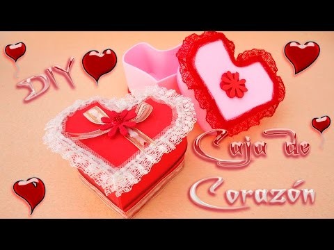 DIY Cajita de Corazón Hecha de Goma Eva o foamy | San Valentín |