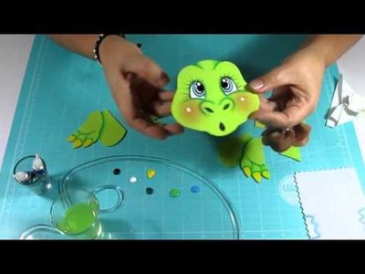 DIY Dinosaurio en Fomi, Goma Eva, Microporoso, Easy Crafts