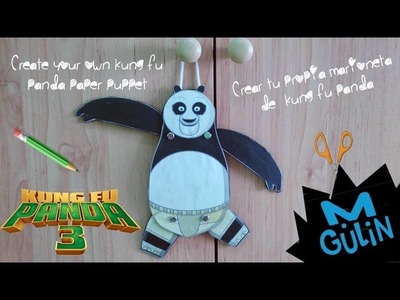 ✂¡Kung Fu Panda paper puppet! | DIY |decorativo | manualidad  | M.Gulin | craft for kids✂