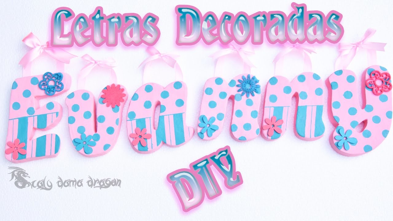 Letras decoradas con pasta Das Diy - Craft | Porcelana Fría, Arcilla polimerica