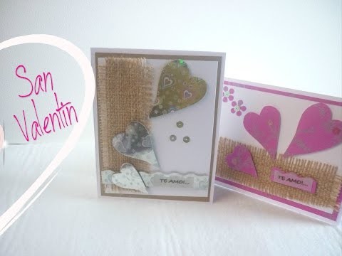 Manualidades: COMO hacer TARJETA San Valentín (El Y Ella) DIY - Making Valentine CARD