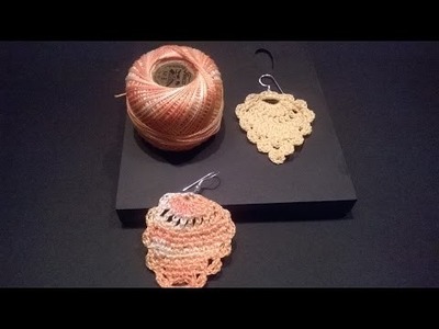 Aprendiendo a crear pendientes en forma de piña (a ganchillo. crochet)