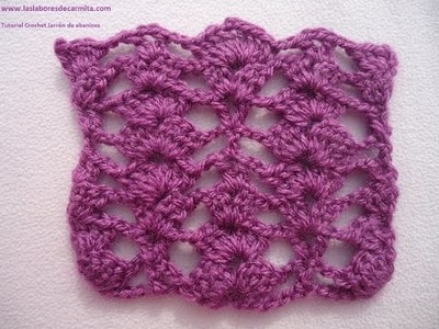 Crochet tutorial Jarron abanicos