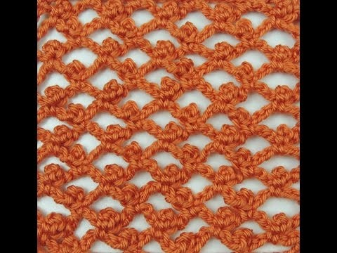 Crochet: Variación Punto Red. Recto