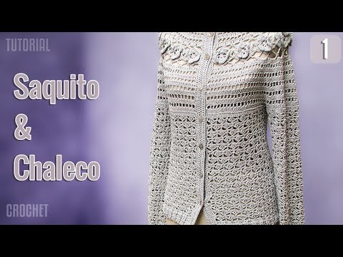 Saquito y Chaleco de verano para mujer, tejido a crochet (1 de 3)