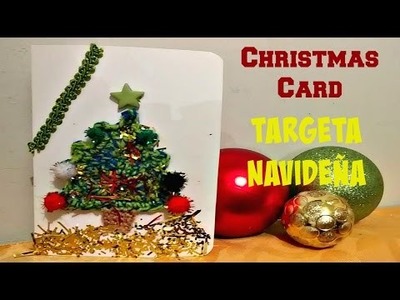 TARJETA DE NAVIDAD (ARBOLITO TEJIDO CON CROCHET)CHRISTMAS CARD
