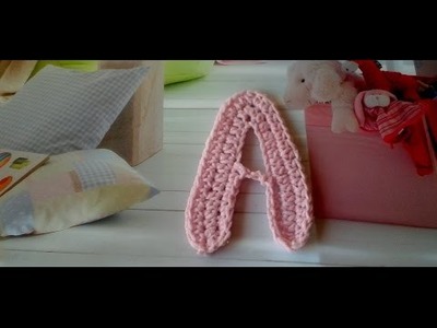 Tutorial de la letra  A.how to crochet letter A