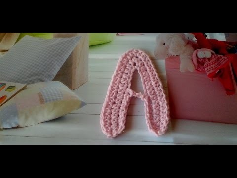 Tutorial de la letra A.how to crochet letter A