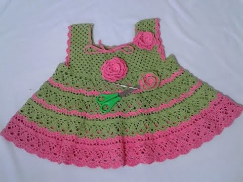 Vestido para niña a crochet cualquier talla paso a paso parte 1.3