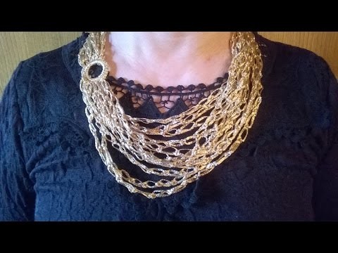 Collar exclusivo: pan de oro (ganchillo. crochet)
