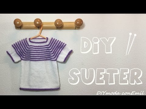 Cómo tejer suéter de niña en dos agujas