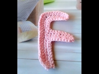 Crochet letra f.how to crochet letter f