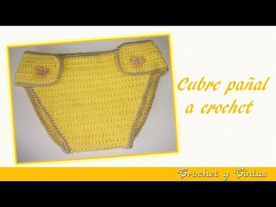 Cubre pañal para bebé tejido a crochet