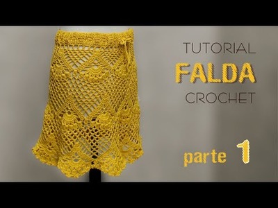 Falda tejida a crochet, varios talles (1 de 2) - Tutorial paso a paso