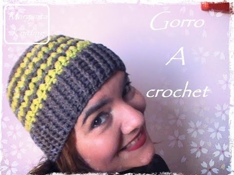 Gorro a crochet (diestro)