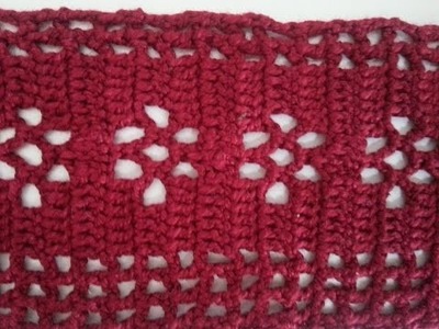 Motivo de flor en tejido de crochet.ganchillo
