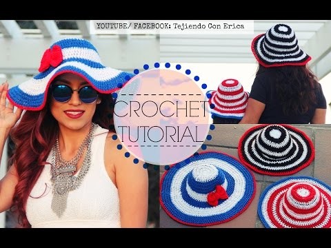 SOMBRERO PARA EL SOL Crochet | Tejiendo Con Erica