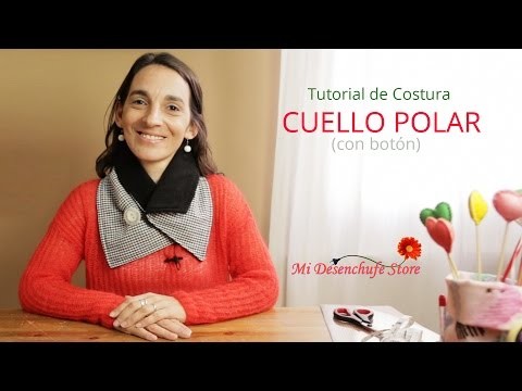 Tutorial #28 - Como hacer un Cuello de Polar con Botón - How to make a scarf fleece