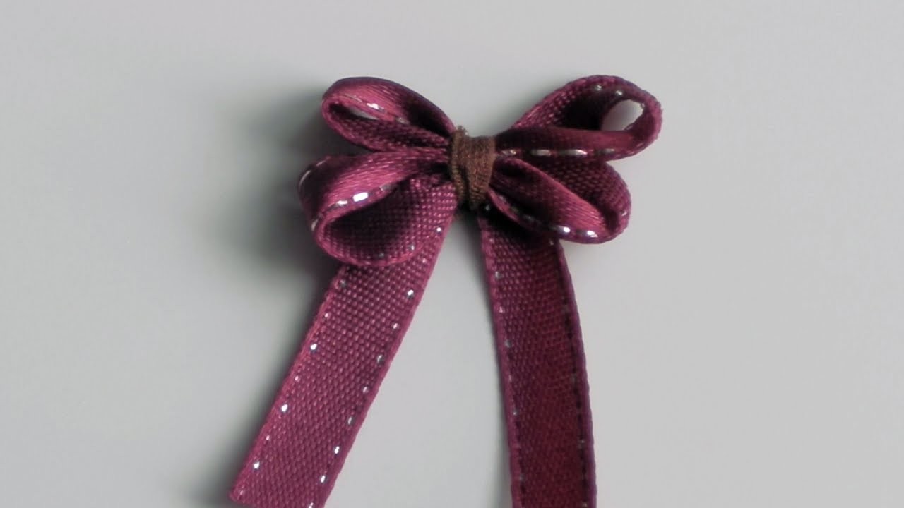 Como hacer un lazo pequeño | How to tie a tiny ribbon bow
