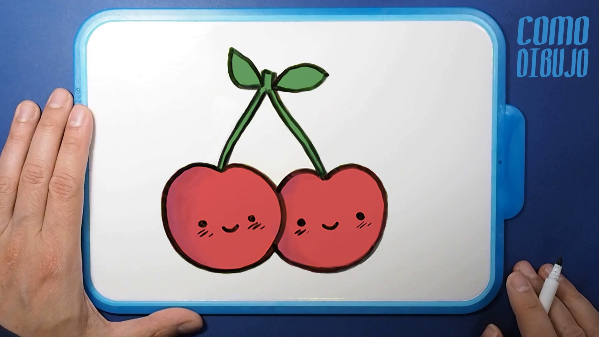 Cómo Dibujar Cerezas Kawaii | How to Draw Cherries | Dibujos Kawaii Drawings