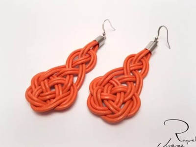 Como hacer pendientes nudo celta. how to make earrings with Celtic knots