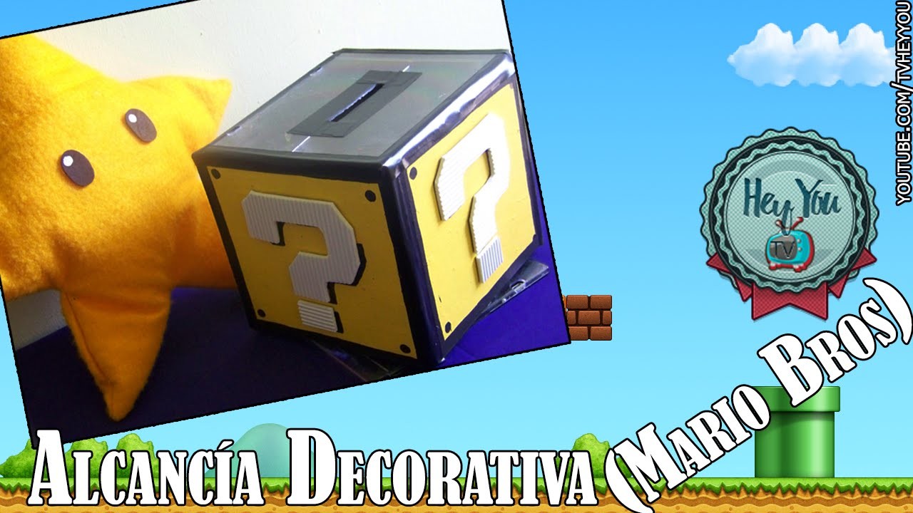 DIY: Alcancía Decorativa (Mario Bros) Reciclando Cajitas de CD ❤ ||| HeyyouTV!