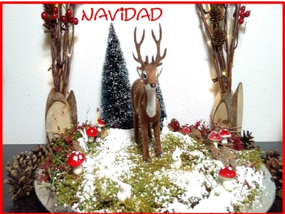 D.I.Y. Ideas - Mini Jardin Navideño  para decorar tu casa en Navidad -muñeco - venado Rudolf
