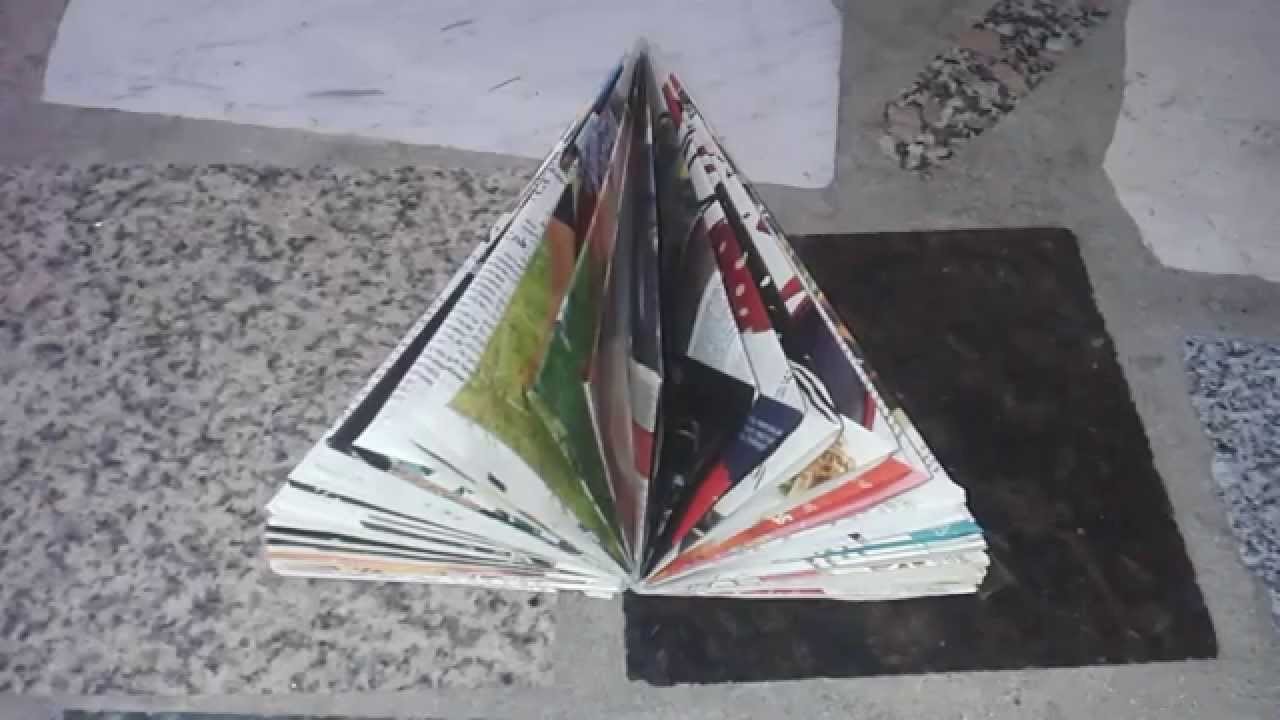 ARBOL de NAVIDAD reciclando una revista. Christmas Crafts : Christmas tree recycling a magazine.