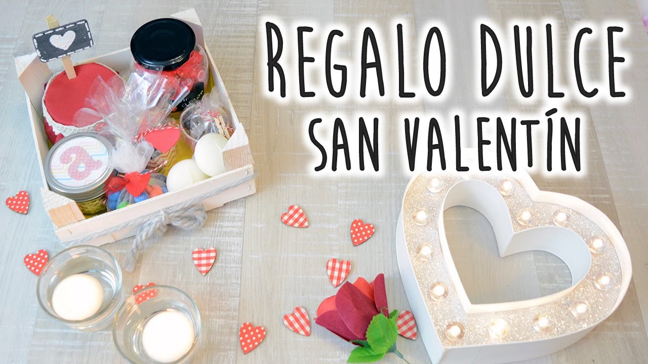 Cesta de regalos dulces para San Valentín - DIY