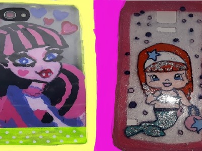 FUNDAS TRANSPARENTES CASERAS  CON FOAMY | MONSTER HIGH Y PINYPON | DIY | PHONE COVER