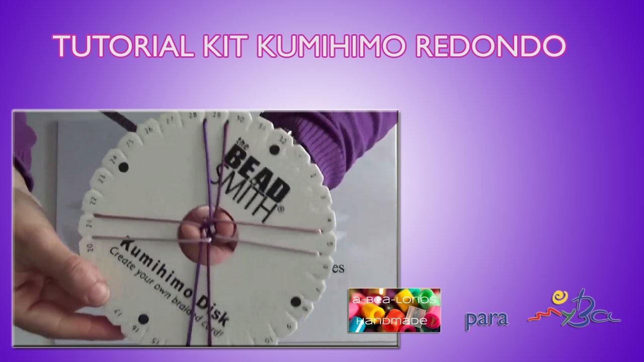 Iniciación a la técnica Kumihimo redondo, tutorial en español.