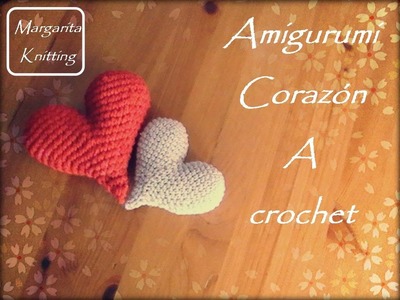Amigurumi corazón a crochet (zurdo)