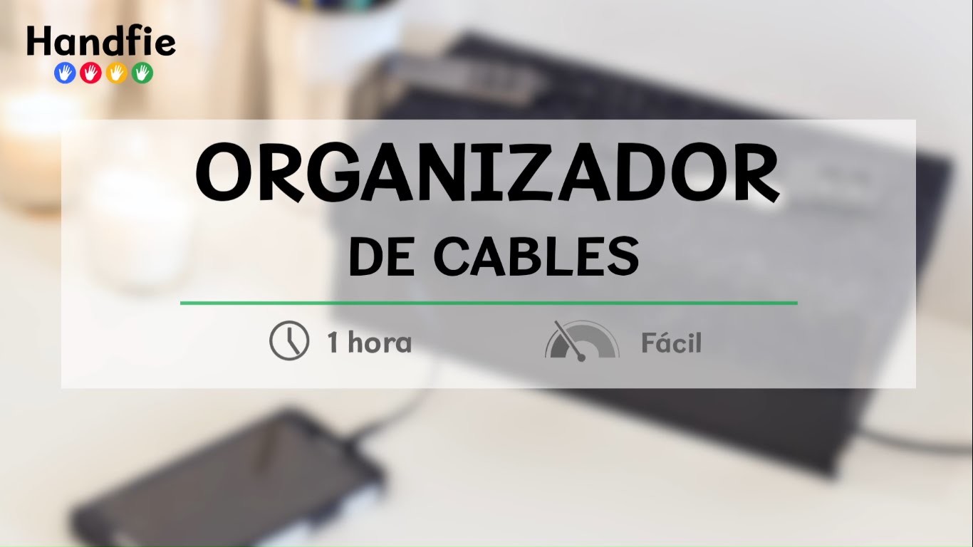 Cómo hacer un organizador de cables con una caja · Handfie DIY