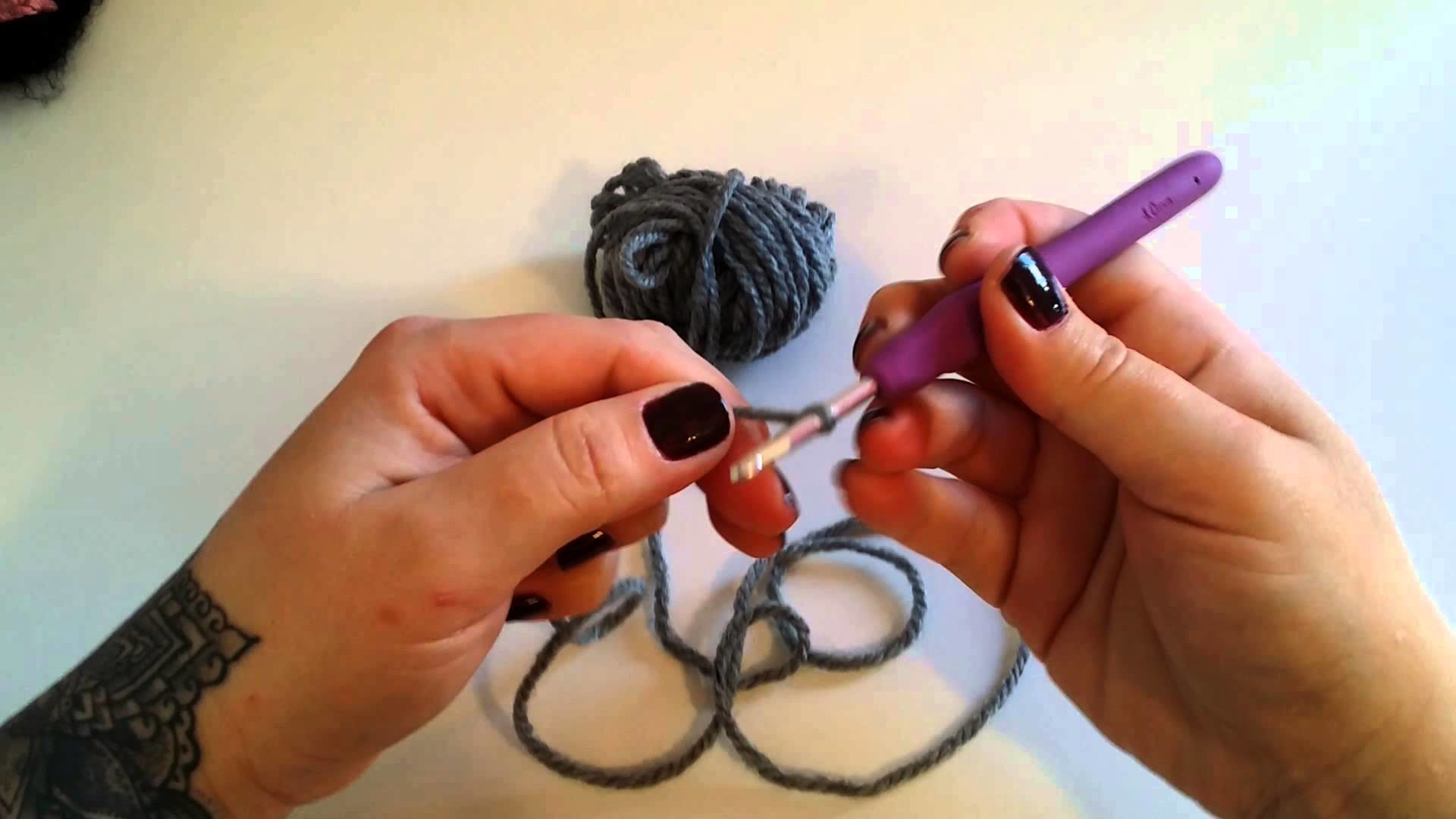 Cómo hacer nudo deslizado y cadeneta a ganchillo o crochet