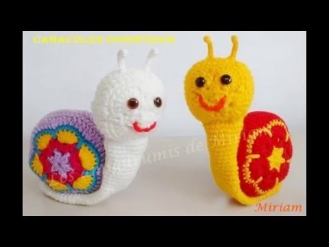 Como tejer estos caracoles divertidos a crochet