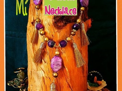 Collar de Borlas, Tassels Necklace DIY, Alambrismo