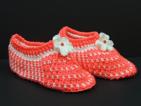 Crochet: Pantuflas (Talla # 7)