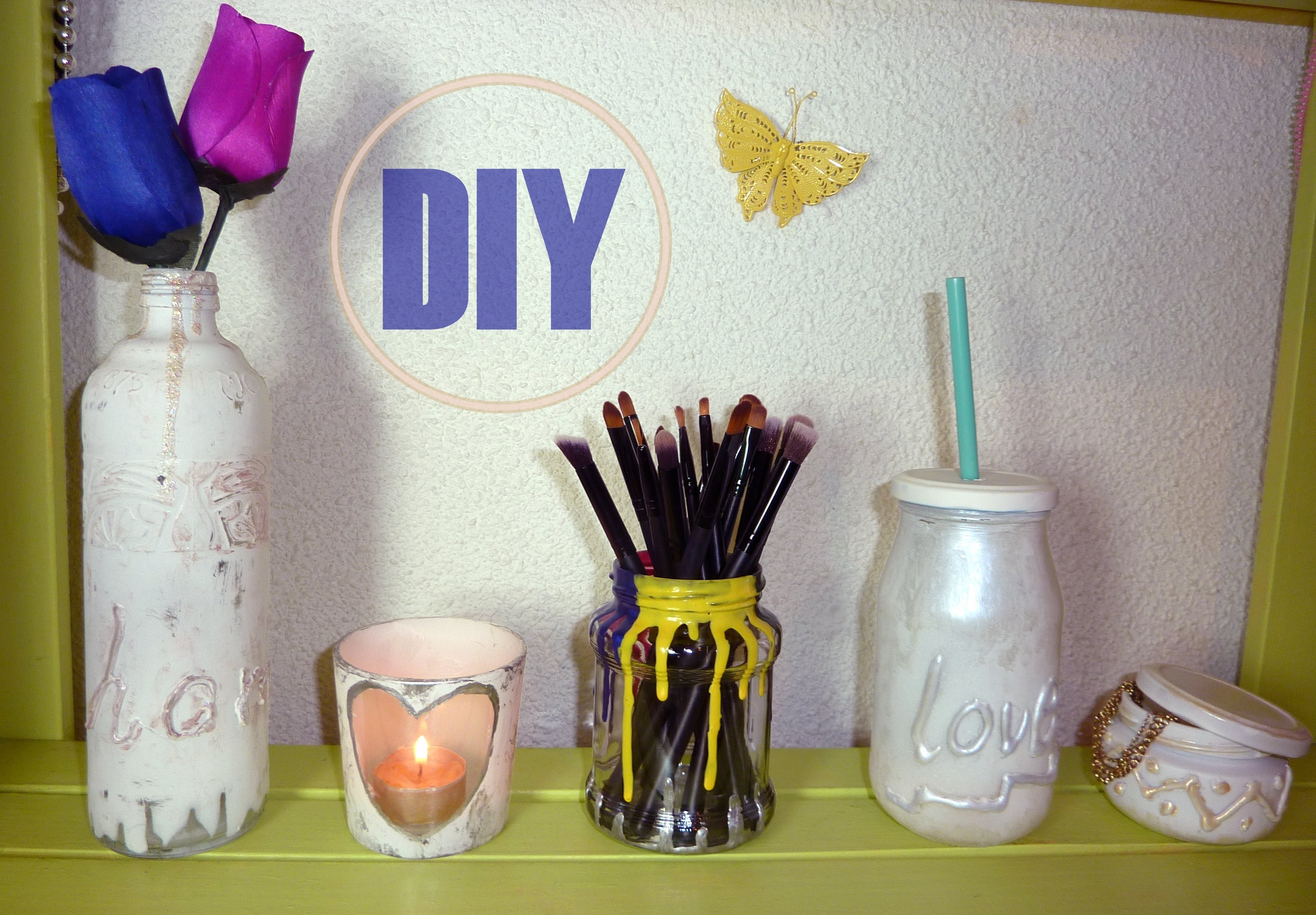 DIY ideas para decorar y reciclar botes de cristal ❤ |   Gloria Pescador
