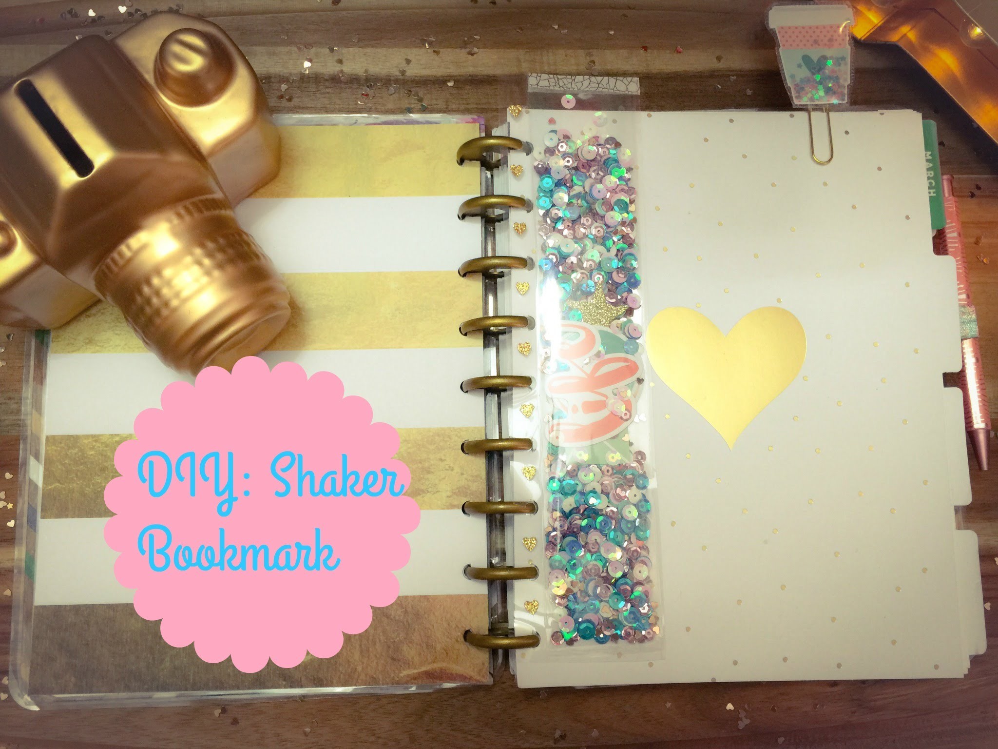 DIY: Shaker Bookmark for Planners