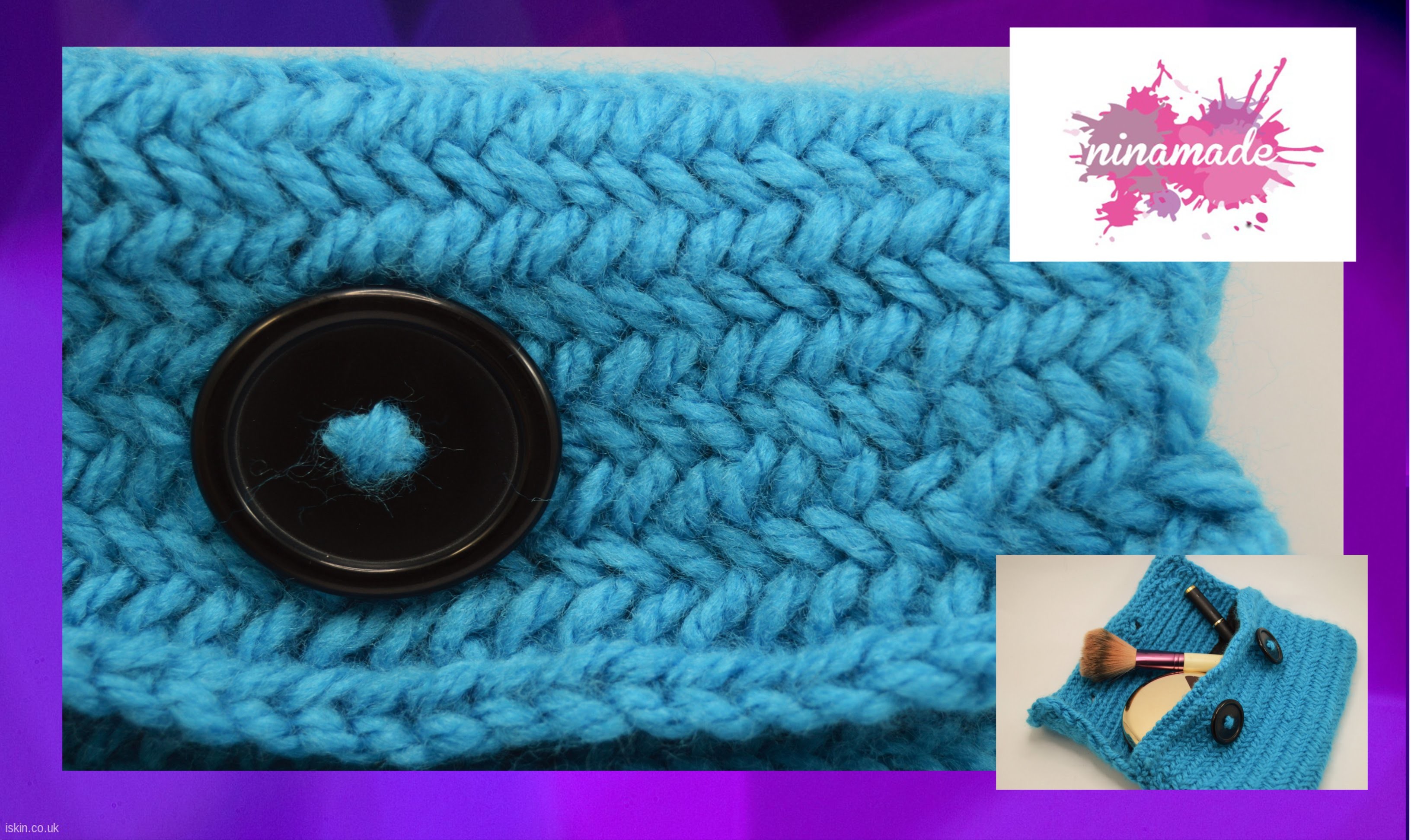 DIY. Tejer un estuche con punto de espiga. How to knit the herringbone stitch.