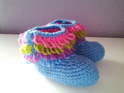 Peucos Botitas de bebe a crochet #tutorial #DIY #muy fácil #paso a paso