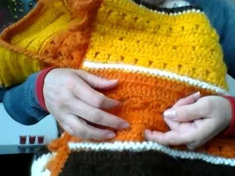 Chaleco de crochet de colores