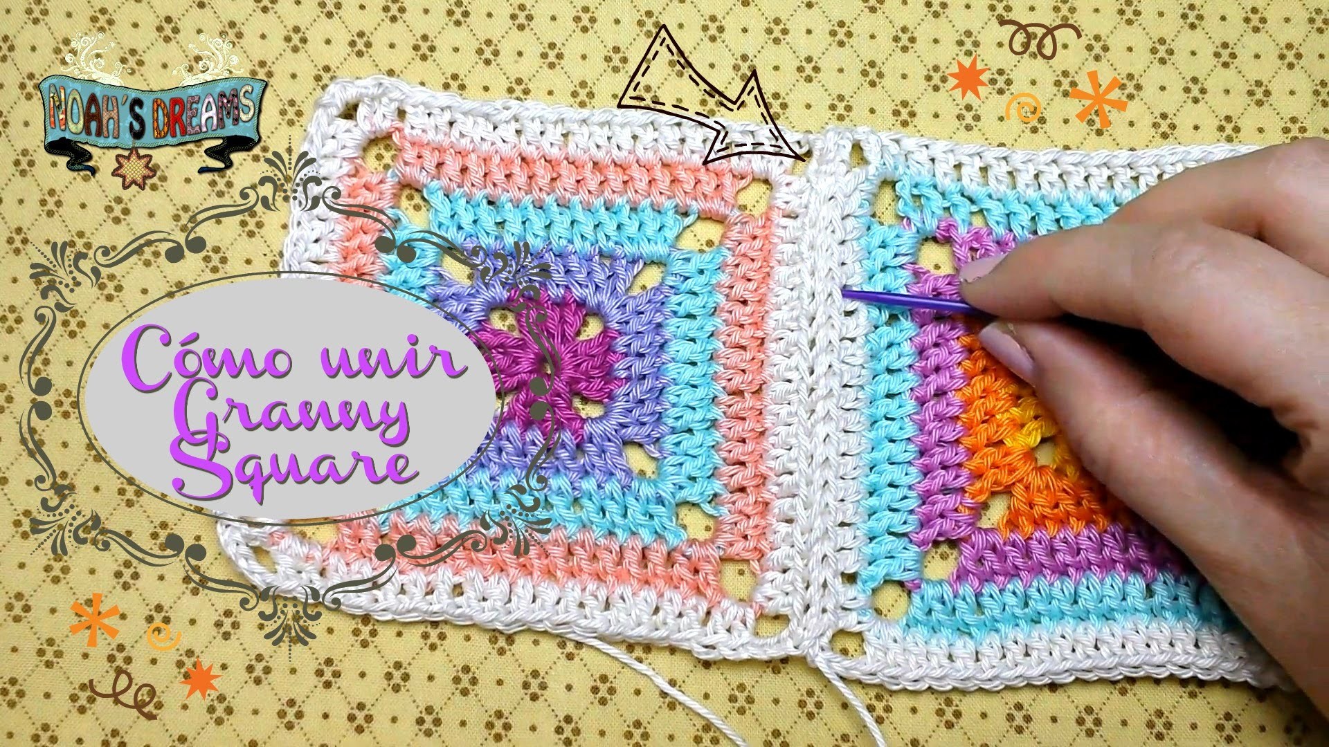 Como unir Granny Squares. Join Granny Square Crochet