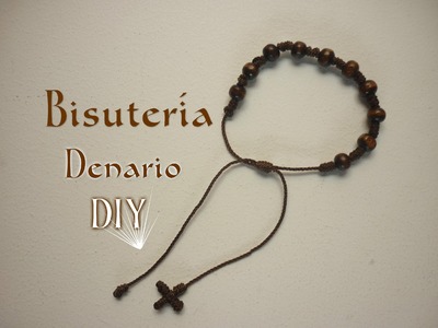Manualidades: BISUTERÍA (Pulsera Denario con Semillas y Nudo Franciscano) DIY - Imitation jewelry