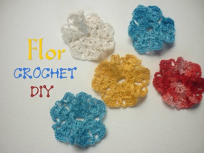 Manualidades: COMO hacer  FLOR en CROCHET DIY - CROCHET FLOWER in DIY