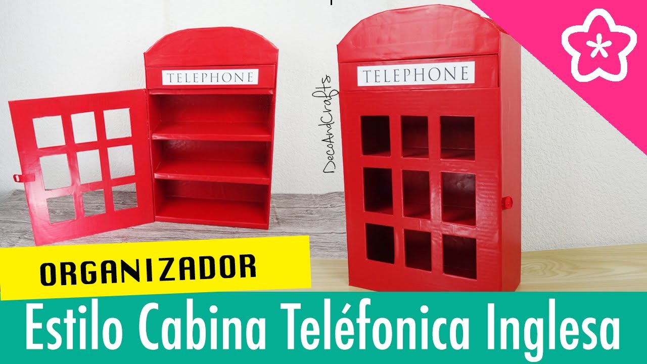 Organizador Cabina Telefonica Inglesa de Cartón DIY - DecoAndCrafts