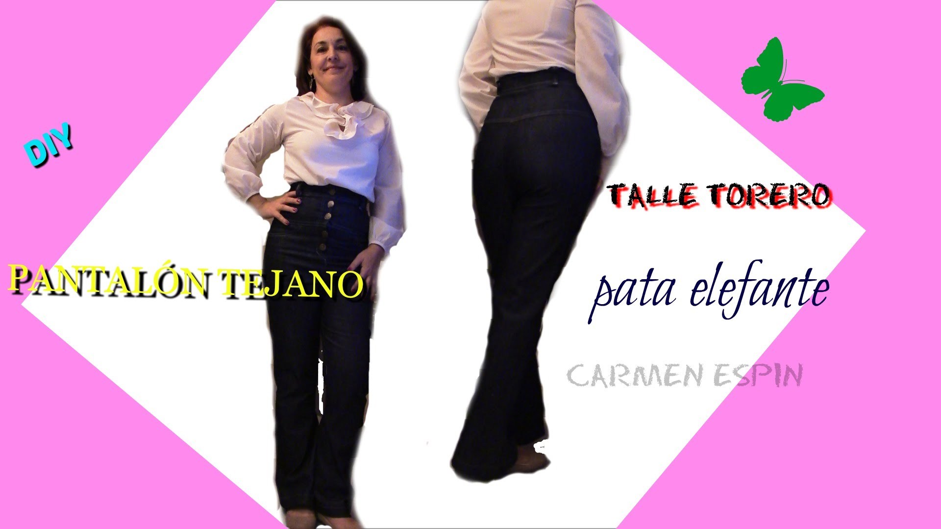 PANTALÓN TEJANO DE TALLE TORERO Y PATA ELEFANTE: DIY