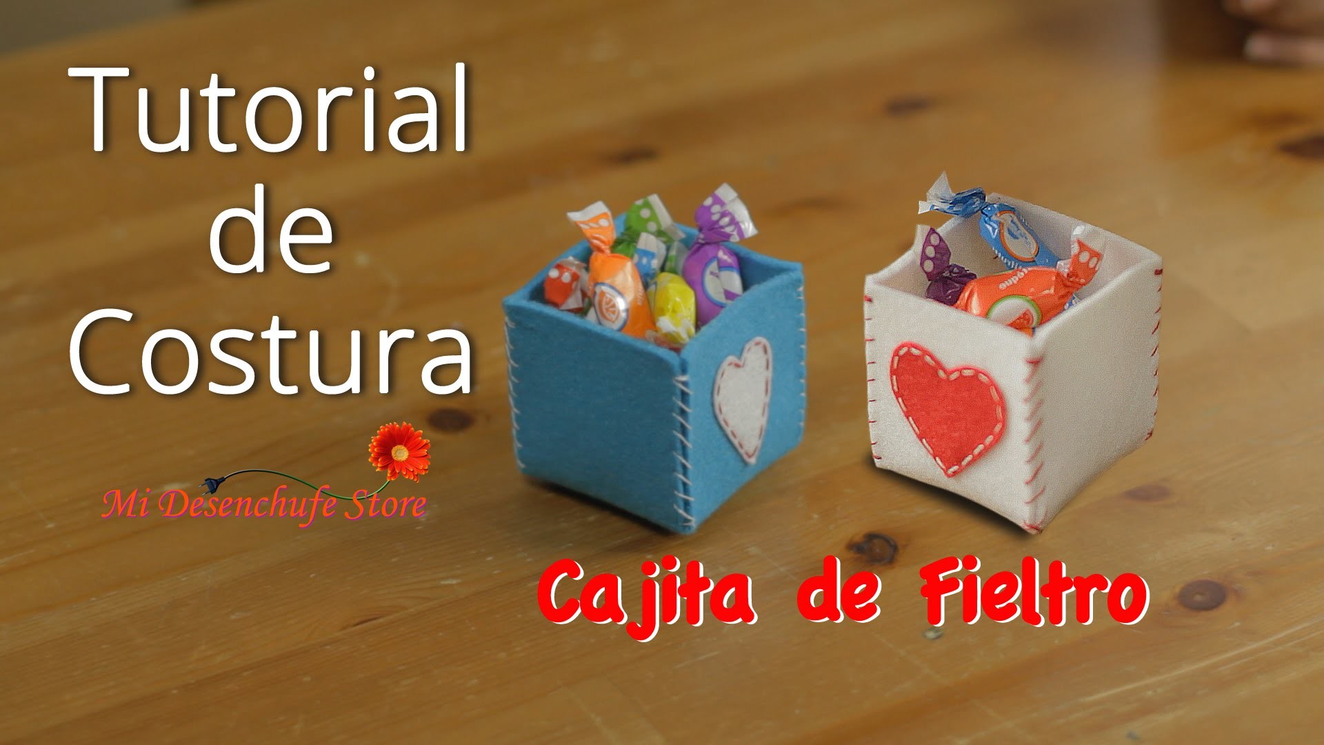 Tutorial #35 - Como hacer una Cajita de Fieltro - How to make a box of felt