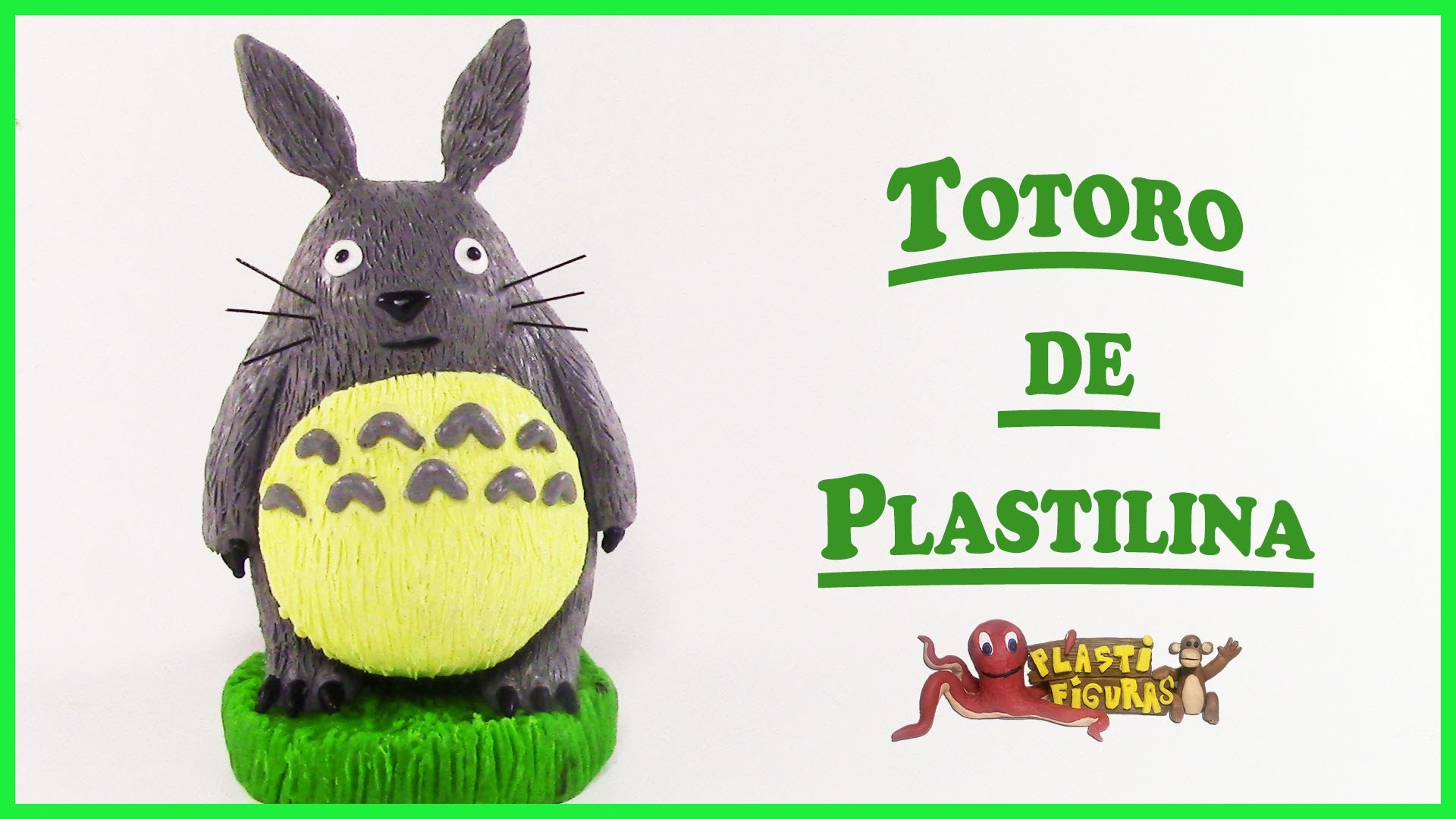 Como Hacer a Totoro de Plastilina.Porcelana Fria.How to Make Totoro with Plasticine.Clay