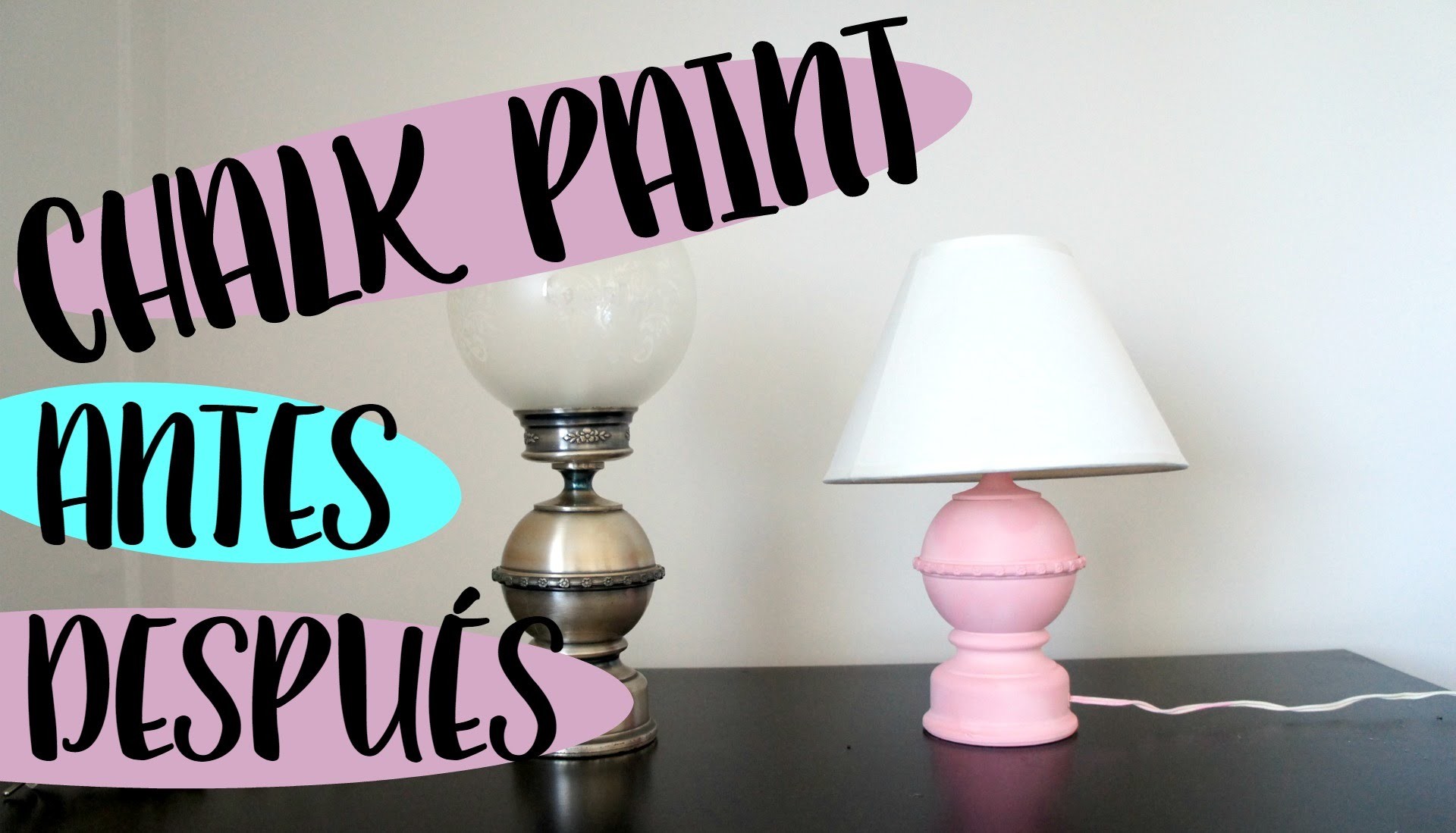 Lámpara nueva con chalk paint. DIY